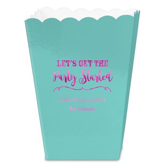Let's Get the Party Started Mini Popcorn Boxes